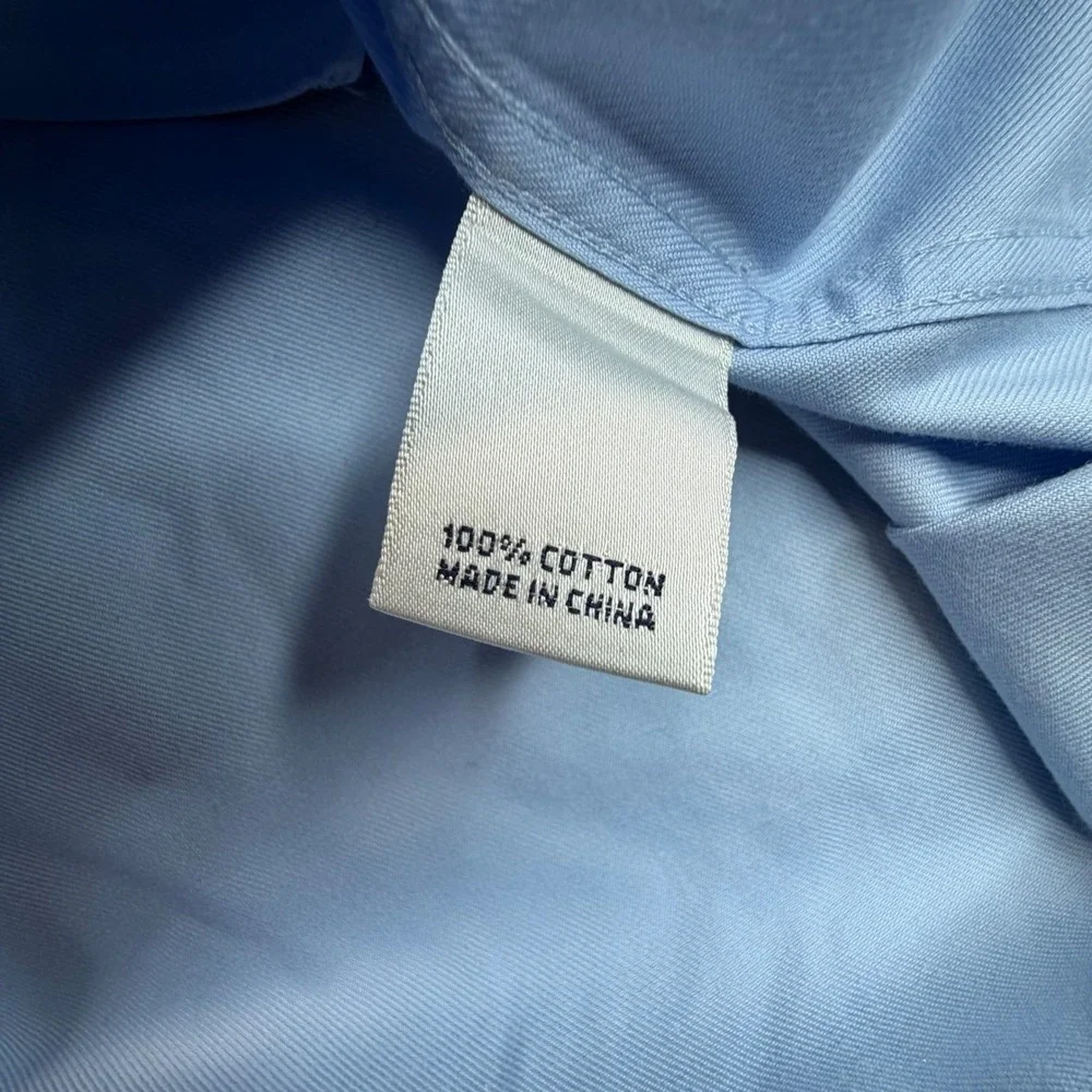Turnbury Button Down Shirt Mens Large Light Blue‎ Non-Iron Long Sleeve Cotton